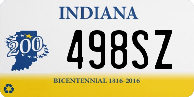 IN license plate 498SZ