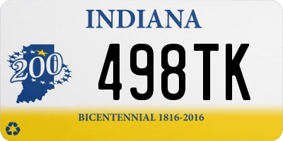 IN license plate 498TK