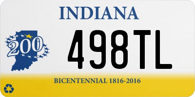 IN license plate 498TL