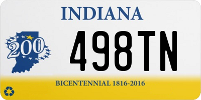 IN license plate 498TN