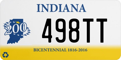 IN license plate 498TT