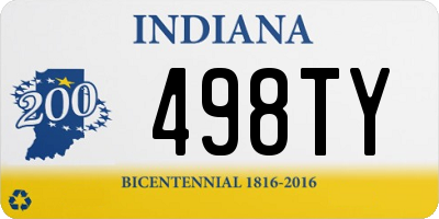 IN license plate 498TY