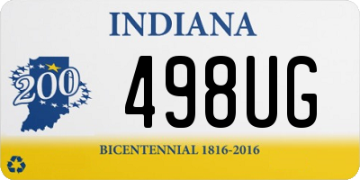 IN license plate 498UG