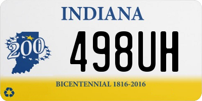 IN license plate 498UH
