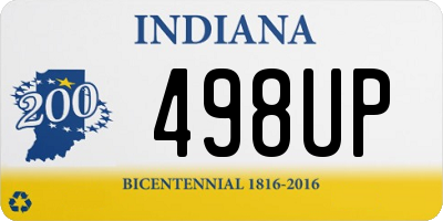 IN license plate 498UP