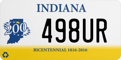 IN license plate 498UR