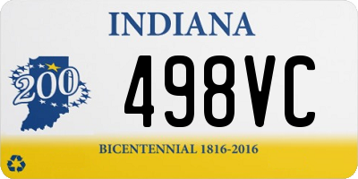 IN license plate 498VC