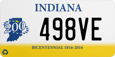 IN license plate 498VE