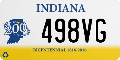 IN license plate 498VG