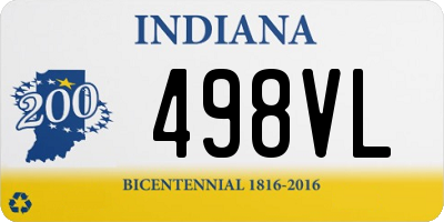 IN license plate 498VL
