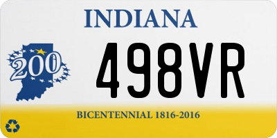 IN license plate 498VR