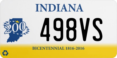 IN license plate 498VS