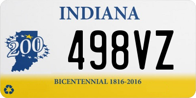 IN license plate 498VZ