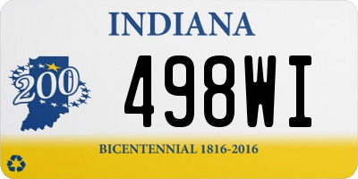 IN license plate 498WI