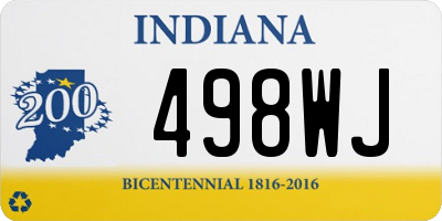 IN license plate 498WJ