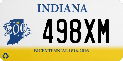 IN license plate 498XM