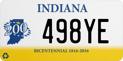 IN license plate 498YE