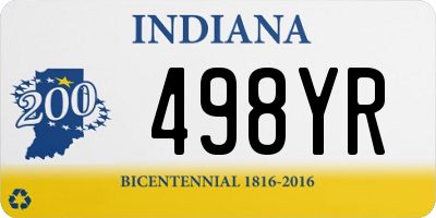 IN license plate 498YR