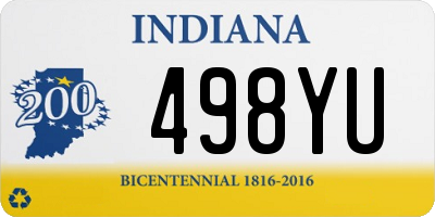 IN license plate 498YU