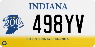 IN license plate 498YV