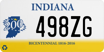 IN license plate 498ZG