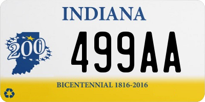 IN license plate 499AA