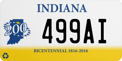 IN license plate 499AI