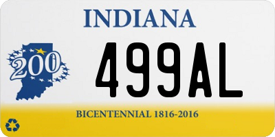 IN license plate 499AL
