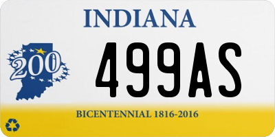 IN license plate 499AS