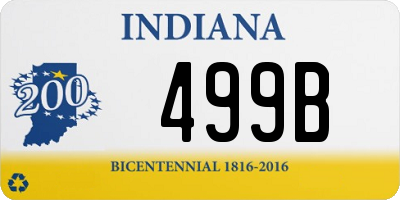 IN license plate 499B