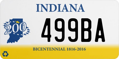 IN license plate 499BA