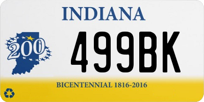 IN license plate 499BK