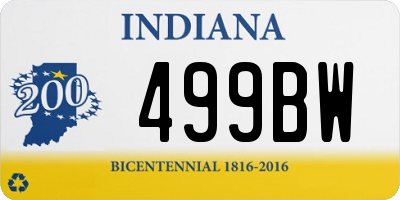 IN license plate 499BW