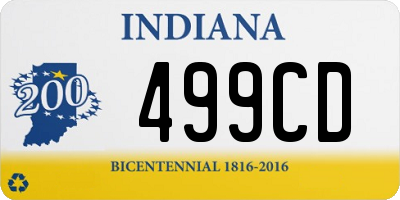 IN license plate 499CD