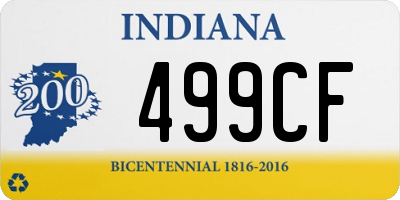 IN license plate 499CF