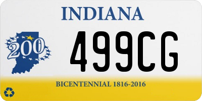 IN license plate 499CG