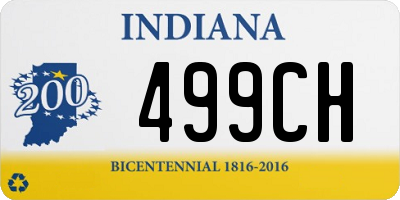 IN license plate 499CH