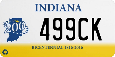 IN license plate 499CK