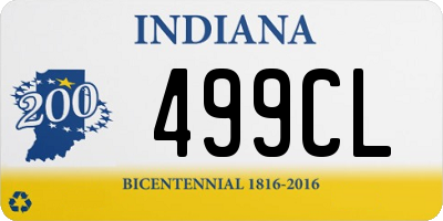 IN license plate 499CL