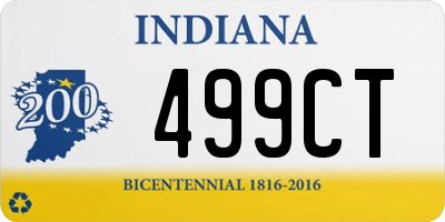 IN license plate 499CT