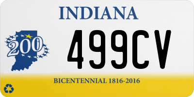 IN license plate 499CV