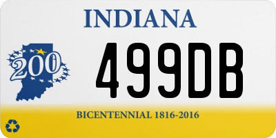 IN license plate 499DB