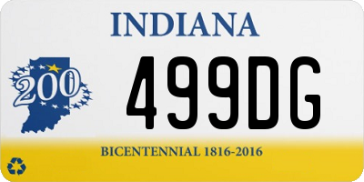 IN license plate 499DG