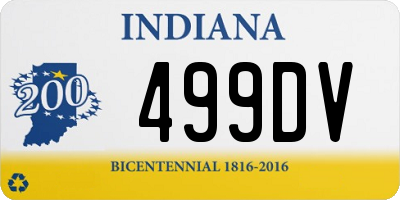 IN license plate 499DV