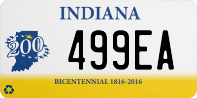 IN license plate 499EA