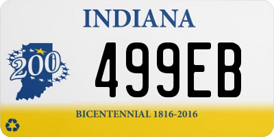 IN license plate 499EB