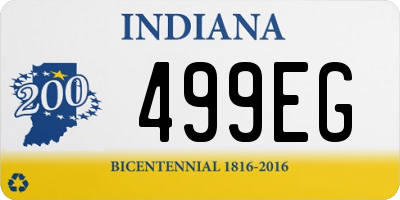 IN license plate 499EG