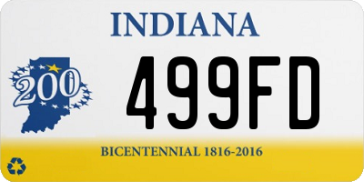 IN license plate 499FD