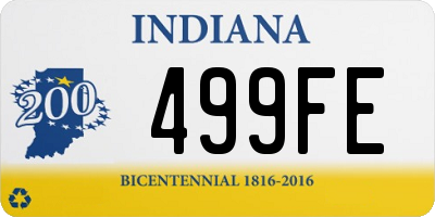 IN license plate 499FE