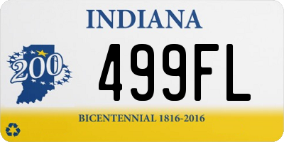 IN license plate 499FL